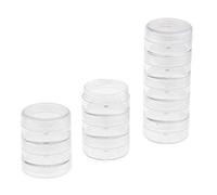 zalati Lot de 2/10 boîtes de rangement transparentes empilables pour perles, travaux manuels, petits articles, cosmétiques, nail art - 10 g/pièce