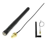 zalati Lot de 2 antennes WiFi M.2 2,4 GHz 5,8 GHz 3dBi MIMO RP-SMA mâle + 2 câbles NGFF IPEX4 vers RP-SMA de 15 cm pour Carte réseau sans Fil M.2 NGFF Intel Adaptateur WiFi pour Ordinateur Portable
