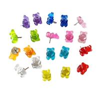 zalati Lot de 30 punaises décoratives pour tableau d'affichage en mousse de liège - Pour l'école, le bureau - Petit ours