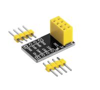 zalati Lot de 5 adaptateurs ESP8266-01 ESP-01S pour platine d'expérimentation WiFi, module émetteur-récepteur série ESP8266 compatible avec Raspberry Pi