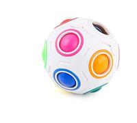 zalati Magic Rainbow Ball Puzzle Fidget Speed Cube Jouet éducatif pour Tous Les âges - Blanc