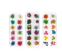 zalati Nail Decals 3pcs Boîte de Fleurs Séchées pour Nail Art, Bijoux en Résine, Fabrication de Bougies, Production d'Artisanat de Bricolage