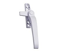 zalati Poignée de fenêtre universelle de remplacement droite/gauche en alliage d'aluminium avec serrures pour double vitrage, porte de fenêtre à bascule, sécurité - Barre droite blanche