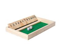 zalati Shut The Box Regal Jeu de dés 12 chiffres avec 2 dés classiques pour adultes, bar, pub, fête, voyage, mathématiques