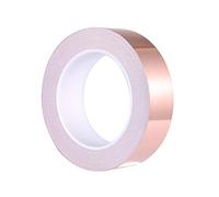 Zalava 30mm*25M Ruban Adhésif en Cuivre Anti Limaces et Escargots,Bande Cuivre Conducteur pour EMI Blindage,Feuille de Cuivre Autocollante pour Vitrail,Artisanat,Réparation Electrique,Circuits Papier
