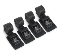 Zalava 60cm*25mm Sangle à Cliquet à Charge Max. 250kg, 4Pcs Sangle d’arrimage avec Boucle de Serrage, Strap de Fixation Anti-Rayure pour Moto/Voiture/Porte Vélo/Camion/Bagage/Déménagement, Noir