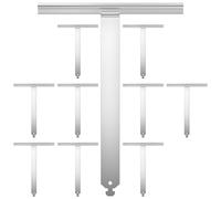 Zalava Lot de 10 Attache Tablier Quart de Tour en Tout Métal Pour Lame 14mm,L203mm Attache Tablier Souple Volet Roulant Compatible avec Tube Octo,Deprat,ZF,Hexa,Ressort de Suspension à Clipper/Visser