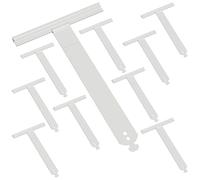 Zalava Lot de 10 Attache Tablier Souple Volet Roulant en Acier Laqué pour Lame 8mm,L168 Attache Tablier Quart de Tour Compatible avec Tube Octo,Deprat,ZF,Hexa,Ressort de Suspension à Clipper/Visser