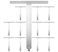 Zalava Lot de 12 Attache Tablier Quart de Tour en Tout Métal Pour Lame 14mm,L203mm Attache Tablier Souple Volet Roulant Compatible avec Tube Octo,Deprat,ZF,Hexa,Ressort de Suspension à Clipper/Visser