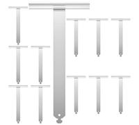 Zalava Lot de 12 Attache Tablier Quart de Tour en Tout Métal Pour Lame 8mm,L200mm Attache Tablier Souple Volet Roulant Compatible avec Tube Octo,Deprat,ZF,Hexa,Ressort de Suspension à Clipper/Visser