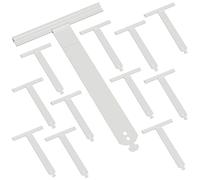 Zalava Lot de 12 Attache Tablier Souple Volet Roulant en Acier Laqué pour Lame 8mm,L168 Attache Tablier Quart de Tour Compatible avec Tube Octo,Deprat,ZF,Hexa,Ressort de Suspension à Clipper/Visser