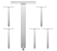 Zalava Lot de 6 Attache Tablier Quart de Tour en Tout Métal Pour Lame 8mm,L200mm Attache Tablier Souple Volet Roulant Compatible avec Tube Octo,Deprat,ZF,Hexa,Ressort de Suspension à Clipper/Visser