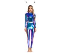 Zaldita Alien Costume Femme Party Dress Up Costume D'Astronaute Pour Adultes Performance Boîte De Nuit Spectacle Alien Femme Extraterrestre Bleu M