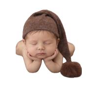 Zaldita Bébé Chapeau Photographie Nouveau Né Bonnet Nuit avec Pompon Bonnet Crochet Longue Queue Printemps Vacances Halloween Cosplay Café 0-3 Mois