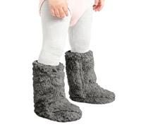 Zaldita Chaussette Petites Moyennes Jambes Chaussettes Chaudes Fille Chaussettes Molleton Couleur Corail Couvre - Pieds Ouverts Élastiques Accessoires De Tenue Gris 0-12 mois