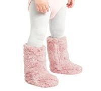 Zaldita Chaussette Petites Moyennes Jambes Chaussettes Chaudes Fille Chaussettes Molleton Couleur Corail Couvre - Pieds Ouverts Élastiques Accessoires De Tenue Rose 0-12 mois