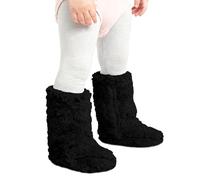 Zaldita Chaussette Petites Moyennes Jambes Chaussettes Chaudes Fille Chaussettes Molleton Couleur Corail Couvre - Pieds Ouverts Élastiques Accessoires De Tenue Noir 0-12 mois