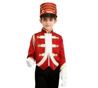 Zaldita Garçon Costume De Garde Royale Pour Batteur Équipements D'Uniforme Rouge 7-8 ans