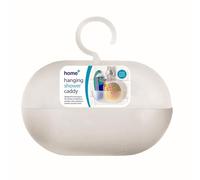 Zale Yardley Panier de douche à suspendre pour baignoires et cabines de douche, panier de douche à suspendre pour ranger savon, shampooing, accessoires de salle de bain (blanc)