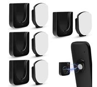 ZALHIN 4 Pieces Support Telecommande Mural avec Aimant - Support De Télécommande Magnetique, Organisateur Mural Autocollant, Rangement Telecommande TV, Organisateur De Bureau Mural (Noir)