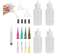 ZALHIN Ensemble Pipette Plastique - 30ml Flacon Pipette, Seringue, Bouche D'aiguille, Entonnoir, pour Encre De Tatouage, Colle, Huile, Adapté aux Tatouage, Dessin, Laboratoire (19 Pièces)