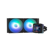 Zalman Alpha2 DS AIO CPU Liquid Cooler, AMD AM5/AM4, Intel LGA 1851/1700/1200/1151, écran LCD personnalisable de 2,7" (noir, 360 mm)