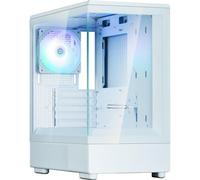 Zalman case P10 White / miniT / 1x120mm fan ARGB / USB 3.0 / USB-C / verre trempé / blanc