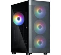 Zalman i4 TG / Middle Tower / 4x 140 mm RBG LED fan / 2x USB 3.0 / 1x USB 2.0 / mesh panel / verre trempé / noir