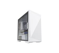 Zalman Z1 Iceberg White - Boîtier PC Mini Tower mATX Blanc, 2x120mm avant + 1x120mm arrière, Acier/Plastique/Verre Trempé, 221x409x426mm