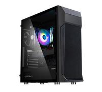 Zalman Z1 Plus ATX Mid Tower PC Case Pre-installed 2 x 120mm blue LED fan in front 1, Midi Tower, PC, Schwarz, ATX, micro ATX, Mini-ATX, 16,3 cm, 38,5 cm