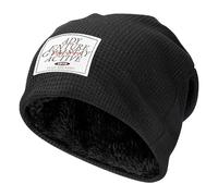ZALXOZYL Bonnet en Maille Torsadée - Doux, Hypoallergénique, Chaud, Doublure Peluche - pour Les Randonnées en Raquettes et Les Explorations Urbaines, pour Lui et pour Elle Black 2