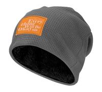 ZALXOZYL Bonnet Gaufré à Torsades - Douceur Texturée, Intérieur Chaud, Doublure Peluche - Motif Dessin Animé pour Explorer l'hiver avec Style, pour Lui et pour Elle Gray 3