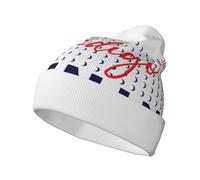 ZALXOZYL Bonnet Thermique Doux en Maille, Imprimé Smiley, Chaud et Extensible, pour Le Patinage sur Glace, La Raquette et Un Style Décontracté. Modèle Unisexe Confortable. 2 One Size