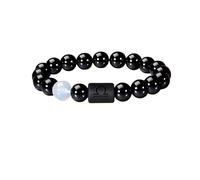 ZALXOZYL Bracelet de 12 Perles Rondes Naturelles Colorées en Pierre Naturelle et Cristal, pour une Fille, une Amie, un Anniversaire ou Noël.Blibra10Cm