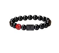 ZALXOZYL Bracelet de 12 Perles Rondes Naturelles Colorées en Pierre Naturelle et Cristal, pour une Fille, une Amie, un Anniversaire ou Noël.Baries10Cm