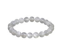 ZALXOZYL Bracelet en Perles Naturelles Polies àla Main, Bijoux en Agate, Pierres Précieuses, Chakra, pour Femmes et Hommes, Cadeau D'Anniversaire7Amoonlight10Mm
