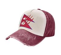 ZALXOZYL Casquette de Baseball Décontractée en Coton Brodé avec Imprimé Drapeau du Népal, Denim Délavé Vintage Réglable 2 One Size