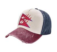 ZALXOZYL Casquette de Baseball Décontractée en Coton Brodé avec Imprimé Drapeau du Népal, Denim Délavé Vintage Réglable 1 One Size