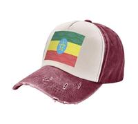 ZALXOZYL Casquette de Randonnée pour Tous Les Âges. Casquette de Baseball en Denim Vieilli avec Bannière Patriotique - Légère, Respirante, Réglable, pour Randonnées et Camping. 1 One Size