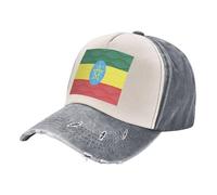 ZALXOZYL Casquette de Randonnée pour Tous Les Âges. Casquette de Baseball en Denim Vieilli avec Bannière Patriotique - Légère, Respirante, Réglable, pour Randonnées et Camping. 2 One Size