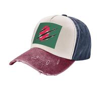 ZALXOZYL Casquette Drapeau du Bangladesh, Classique, Ajustable, Respirante, Idéale pour Les Activités de Plein Air comme Le Golf, La Course à Pied, La Pêche et Les Voyages à La Plage. Navy and Red