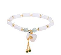 ZALXOZYL Ce Bracelet Naturel Est Élastique et Confortable. C'Est un Cadeau pour Les Femmes,Les Hommes,Les Amis,Les Filles Mères,Notamment Anniversaires,Noëlla Fête Des Mères.Naturalshiratama6Mm