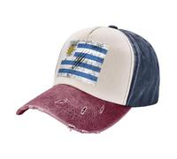 ZALXOZYL Chapeau de Soleil Confortable,Lavé et Ajustable,aux Couleurs du Drapeau Uruguayen,pour Hommes et Femmes,pour La Course à Pied et Les Loisirs Quotidiens. Léger,Résistant et Confortable. N Red