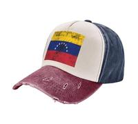 ZALXOZYL Chapeau de Soleil Confortable,Lavé et Ajustable,aux Couleurs du Drapeau Vénézuélien,pour La Course à Pied,Le Quotidien et Les Loisirs. Léger,Résistant et Confortable. Navy and Red One Size