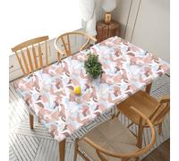 ZALXOZYL Nappe Extensible Abstraite 152 cm - Housse Ajustée 76 X 152 cm, Facile à Nettoyer, Oléofuge et Hydrofuge, avec Élastique De Protection, pour La Maison et Les Événements Pink 5Ft