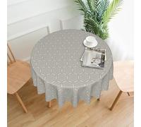 ZALXOZYL Nappe Ronde 60 Pouces Composition de Matériau Doux pour La Peau Motif Imprimé à Rayures Monochromes pour Table de Salle à Manger à La Maison Color 152cm