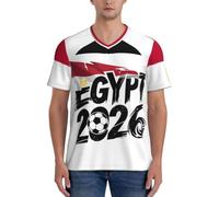 ZALXOZYL T-Shirt à Col V Drapeau de Égypte B Series S