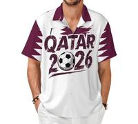ZALXOZYL T-Shirt en Polyester Homme Style Vintage Décontracté Qatar A M