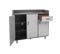 Zalydala Armoire de cuisine | Commode | Étagère de cuisine avec tiroir et armoire | Charge maximale 60 kg | Dimensions du produit : 100 x 34 x 92 cm et résistante à l'humidité | Pour cuisine, salon