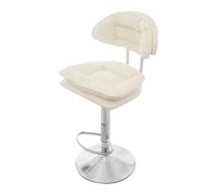 Zalydala Lot de 2 tabourets de bar - Hauteur réglable de 62 à 82 cm - Rotation à 360° - Charge maximale de 150 kg - Avec dossier et repose-pieds - Siège rembourré - Pour comptoir de bar, salon de